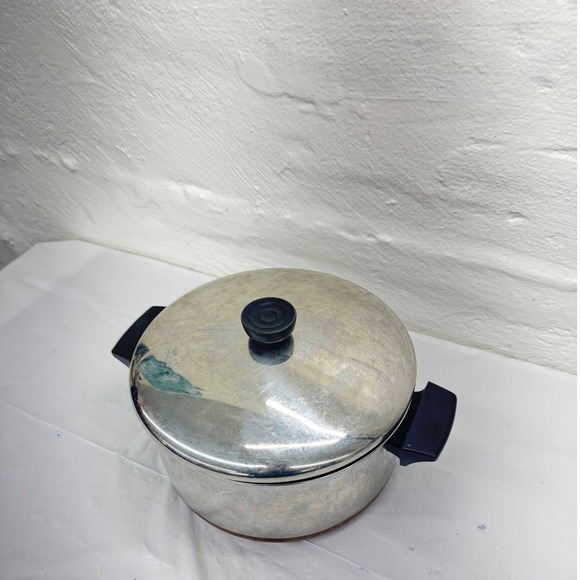 Revere Ware Other - Vintage Revere Ware 4-1/2 QT Stock Pot w/lid  Copper Clad Bottom Clinton,ILL USA